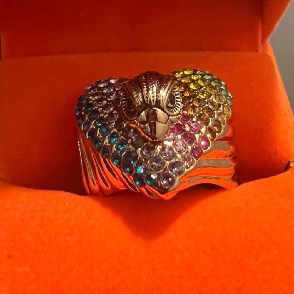 Kurt Geiger Eagle Pave Ring (Size 7, includes box)